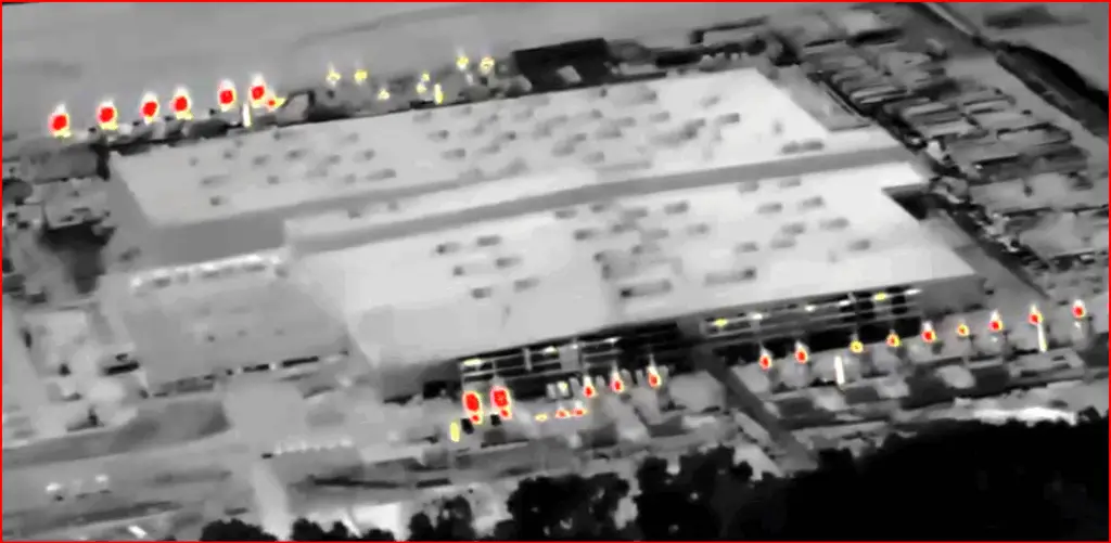Image: Thermal imaging of gas turbines at xAI data center in South Memphis, TN.