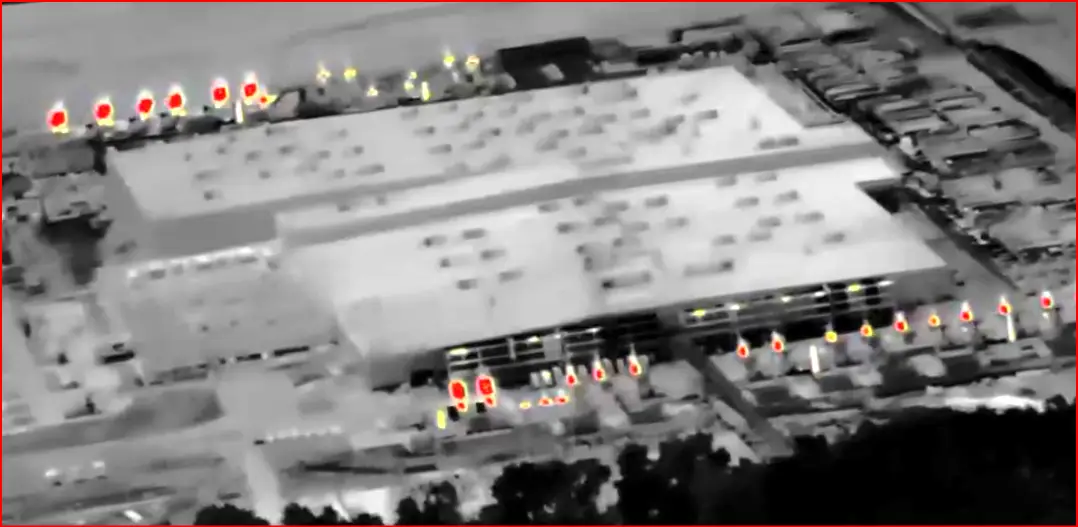 Image: Thermal imaging of gas turbines at xAI data center in South Memphis, TN.